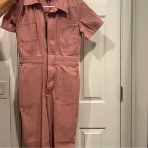 xs light pink zip up jumpsuit. if your on the shorter side may want to hem.